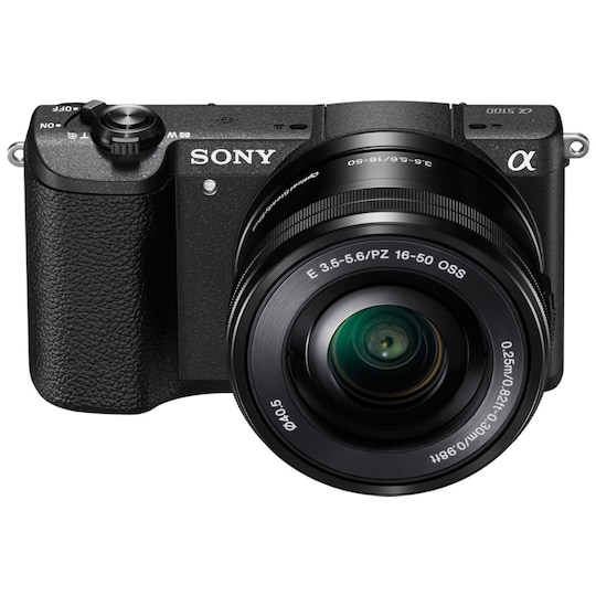 Sony Alpha A5100 systemkamera + 16-50 mm objektiv (sort)