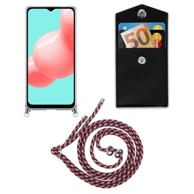 Samsung Galaxy A32 5G Deksel med Halskjede (rød)
