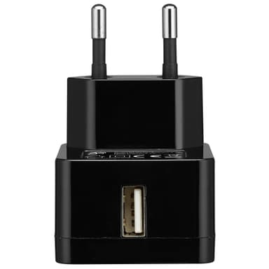 Bilde av vegglader 2.4 A med USB A til C-kabel (sort)