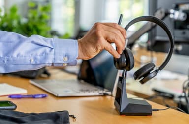 HP Poly Voyager 4320 MS Teams headset USB-A kabel med ladestativ
