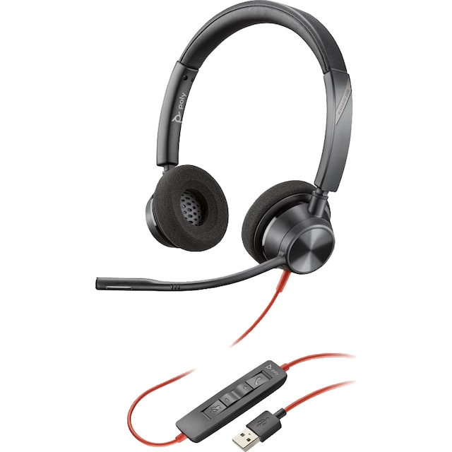 HP Poly Blackwire 3320 headset USB-A