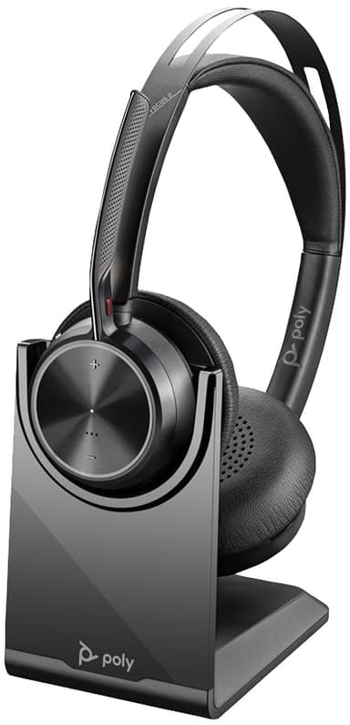 HP Poly Voyager Focus 2 headset USB-C med ladestativ