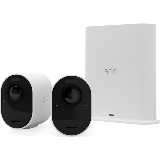 Arlo Ultra 2 4K trådløst sikkerhetskamera (2-pakning, hvit)