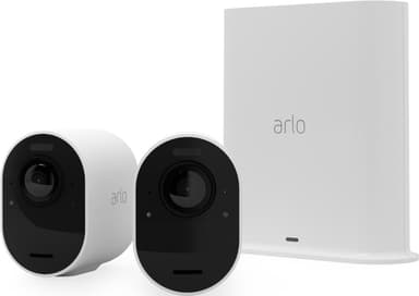 Arlo Ultra 2 4K trådløst sikkerhetskamera (2-pakning, hvit)