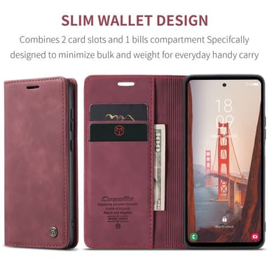 CASEME Lommebok-deksel Samsung Galaxy S23 FE - Burgund
