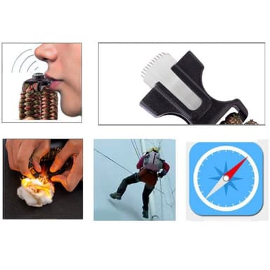 Survival Bracelet Survival Emergency Armbånd - Grønn kamuflasje
