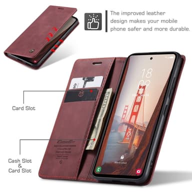 CASEME Lommebok-deksel Samsung Galaxy S23 FE - Burgund