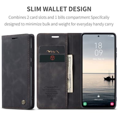 CASEME Lommebok-deksel Samsung Galaxy S23 FE - Svart