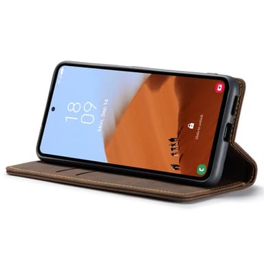 CASEME Lommebok-deksel Samsung Galaxy S23 FE - Kaffe