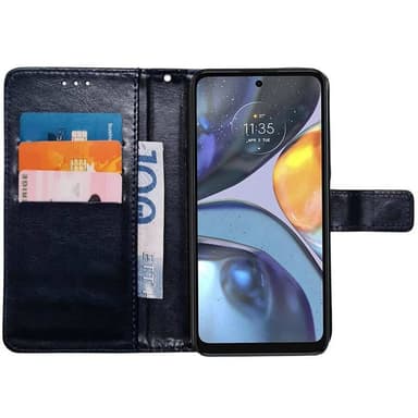 Lommebokdeksel 3-kort Motorola Moto G84 - Mørkeblå