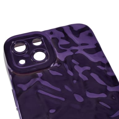 Til iPhone 15 Plus TPU-deksel Elektrobelagt Rynket - Lilla