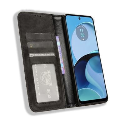 Motorola Moto G14 Lommebok-deksel Eksklusiv Svart