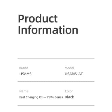 USAMS Powerbank 30000mAh hurtiglading 65w PD