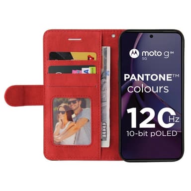 KT Lommebok-deksel til Motorola Moto G84 - Rød