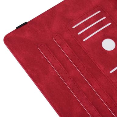 Apple iPad 10.9 2022 Sammenleggbart Veske Kortholder Sommerfugl - Rød