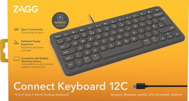 Zagg Connection USB-C tastatur (sort)