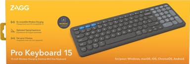 Zagg Pro trådløst tastatur (sort)