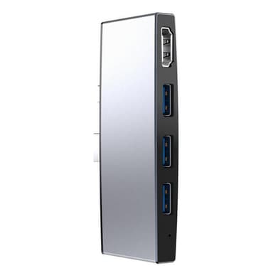 NÖRDIC USB-dokkingstasjon for MicroSoft Surface 1xHDMI4k30Hz 3xUSB-A 5Gbps og 1xTF og 1xSD