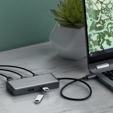 Satechi Multiport USB-C Chromebook hub (grå)