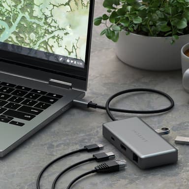 Satechi Multiport USB-C Chromebook hub (grå)