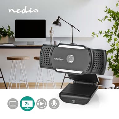 Nedis Webkamera | 2K@30fps | Autofokus | Built-In Microphone | Sort