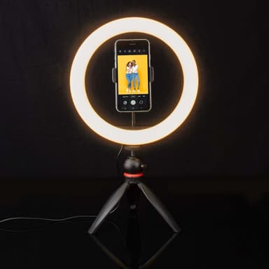Nedis Ringlys | 10 inch | 120 LED's | 2700 - 6700 K | Trebeinsstativ | Sort