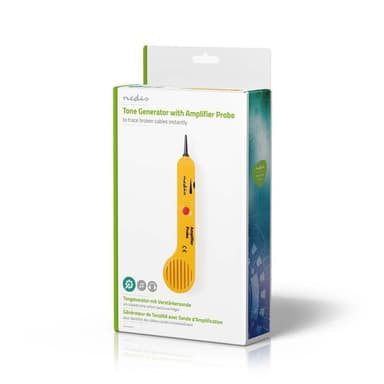 Nedis PC and Multimedia cable tester | Tonegenerator | LED-indikator | Hodetelefontilkobling | Batteri drevet