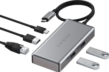 Satechi Multiport USB-C Chromebook hub (grå)