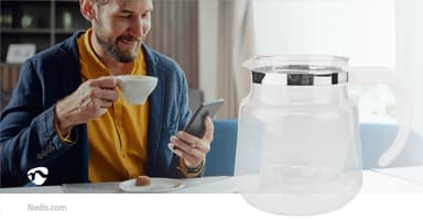 Nedis Glass Kaffe Jug | Kompatibel med: Moccamaster K / KB/ 1 0PL / Excellent 10S | 1.2 l | Hvit