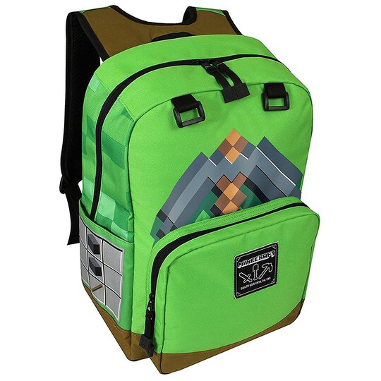 Minecraft Pickaxe Adventure ryggsekk (grønn)