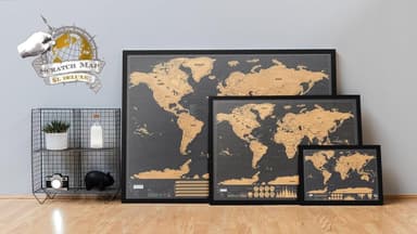 XXL Scratch Map - Verdenskart der du skraper av landene du har besøkt
