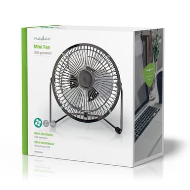 Nedis Bord-vifte | USB-Strøm | Diameter: 150 mm | 3 W | 1 Hastighet | Gun Metal Grå