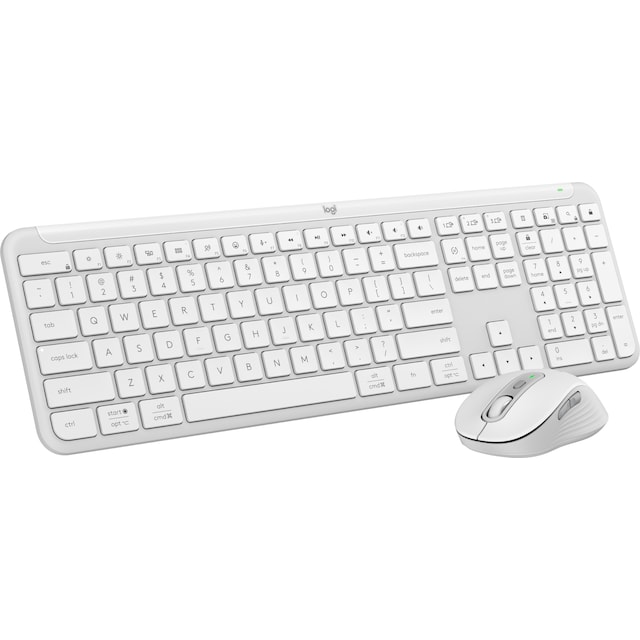 Logitech MK950 Slim Combo tastatur og mus (hvit)