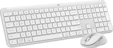 Logitech MK950 Slim Combo tastatur og mus (hvit)