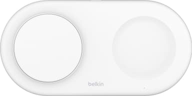 Belkin BoostCharge Pro 2i1 Magnetic Qi2 trådløs lader (hvit)