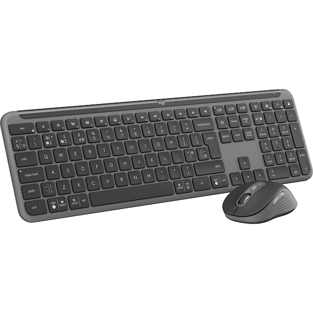 Logitech MK950 Slim Combo tastatur og mus (grafitt)
