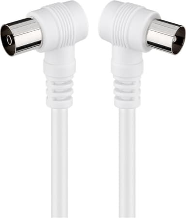 Vinklet antennekabel (<70 dB), 2x skjermet