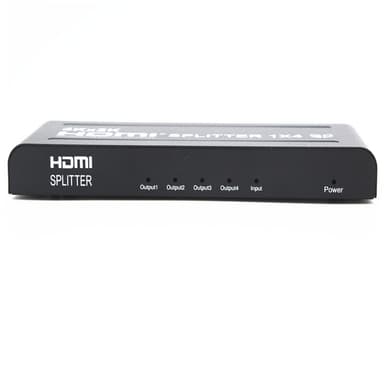 1x4 HDMI-splitter til 4 skjermer 4K
