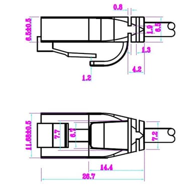 CAT 6 smal patchkabel, U/UTP, 17378