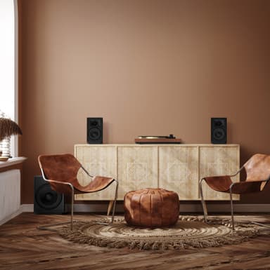Klipsch ProMedia Heritage 2.1 høyttalersystem (matt sort)