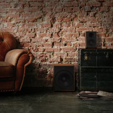 Klipsch ProMedia Heritage 2.1 høyttalersystem (valnøtt)