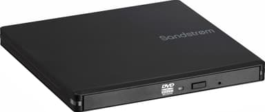 Sandstrøm Ultra Slim ekstern DVD/CD stasjon