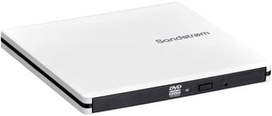 Sandstrøm Ultra Slim ekstern DVD/CD stasjon