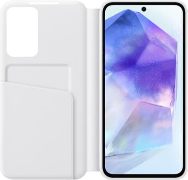 Samsung Galaxy A55 5G Smart View Wallet lommebokdeksel (hvit)