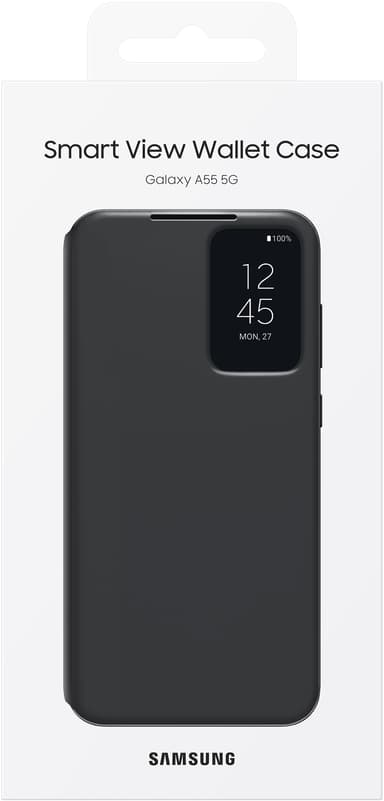 Samsung Galaxy A55 5G Smart View Wallet lommebokdeksel (sort)