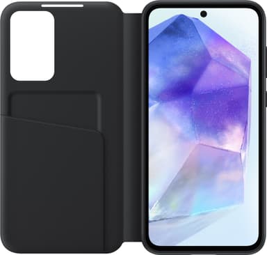 Samsung Galaxy A55 5G Smart View Wallet lommebokdeksel (sort)