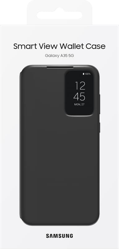 Samsung Galaxy A35 5G Smart View Wallet lommebokdeksel (sort)