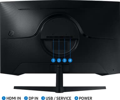 Samsung Odyssey G55C LS32CG552EUXEN 32” buet VA gamingskjerm