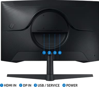 Samsung Odyssey G55C LS27CG552EUXEN 27” buet VA gamingskjerm