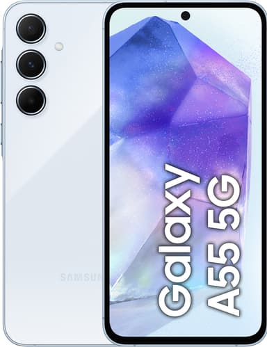 Samsung Galaxy A55 5G smarttelefon 8/128GB (lys blå)